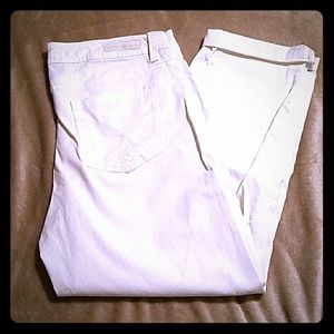 White Calvin Klein Skinny Crop Jeans